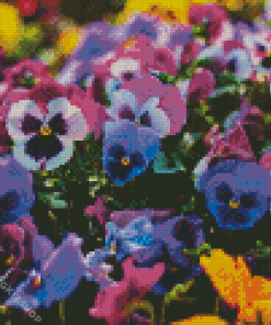 Pansy Flower Diamond Painting