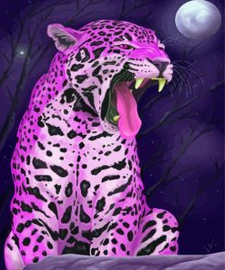 Pink Jaguar Diamond Painting