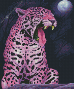 Pink Jaguar Diamond Painting