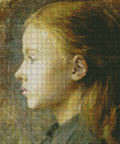 Portrait Of A Girl By Wyspianski Diamond Painting