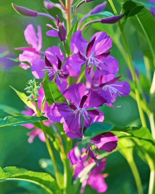 Purple Fireweed Diamond Painting