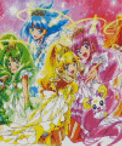 Smile Precure Anime Girls Diamond Painting