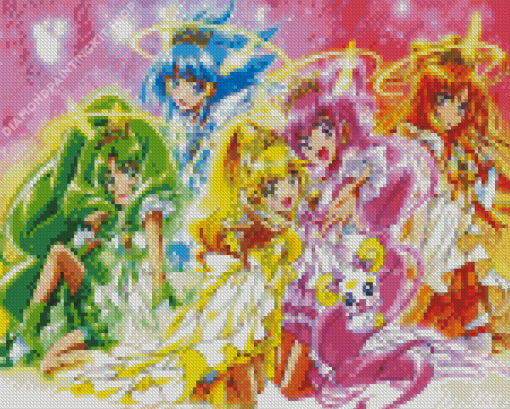 Smile Precure Anime Girls Diamond Painting