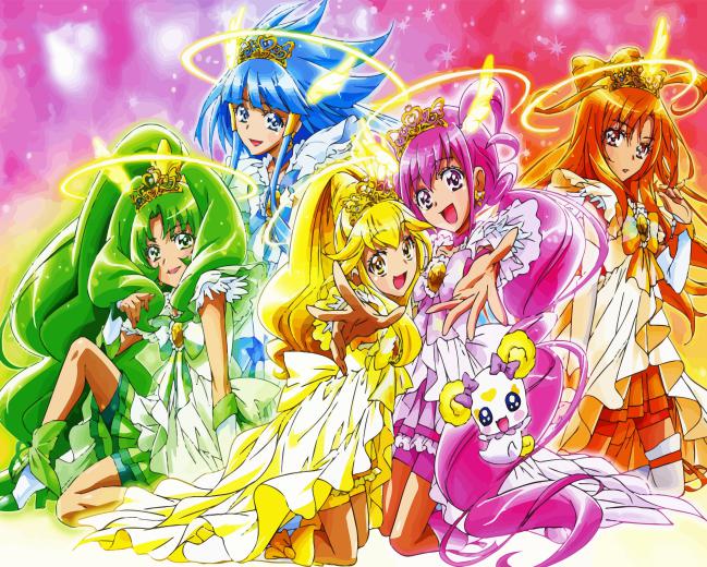 Smile Precure Anime Girls Diamond Painting - DiamondPaintingkit.SHOP