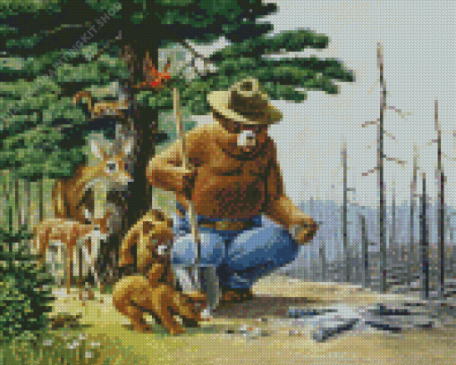 Smokey Bear Diamond Painting