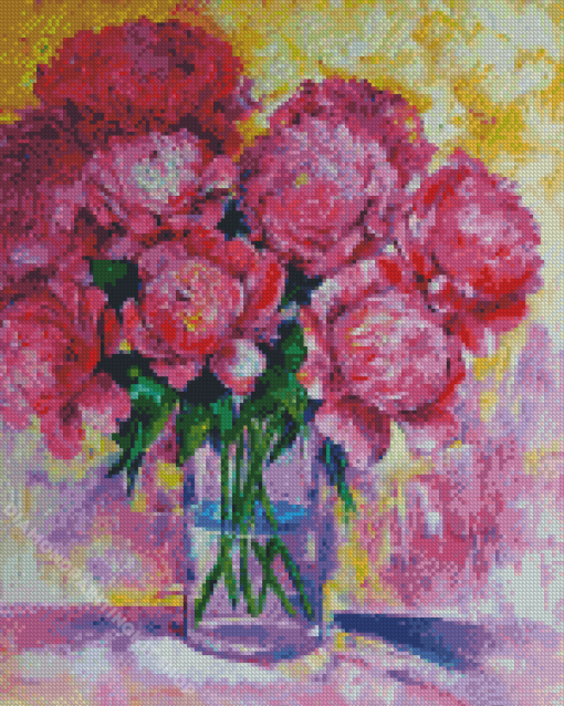 Still Life Pink Peonies Diamond Painting