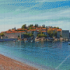 Sveti Stefan Town Diamond Painting