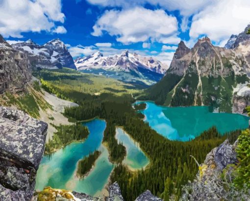 Yoho National Park Lake Ohara Diamond Painting