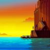 Zima Blue Sunset Diamond Painting