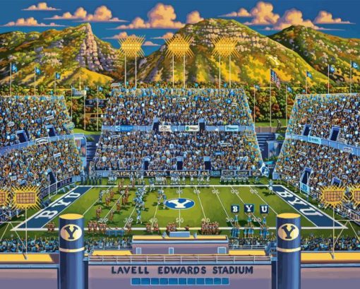 Byu Cougars Football Puzzle Diamond Painting