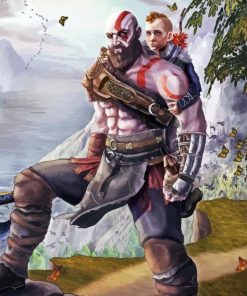 Kratos And Atreus Diamond Painting