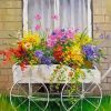 Flowers In Wagon Diamond Painting