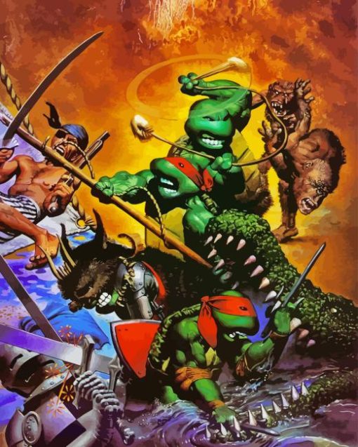 Ninja Turtles By Richard Corben Diamond Painting